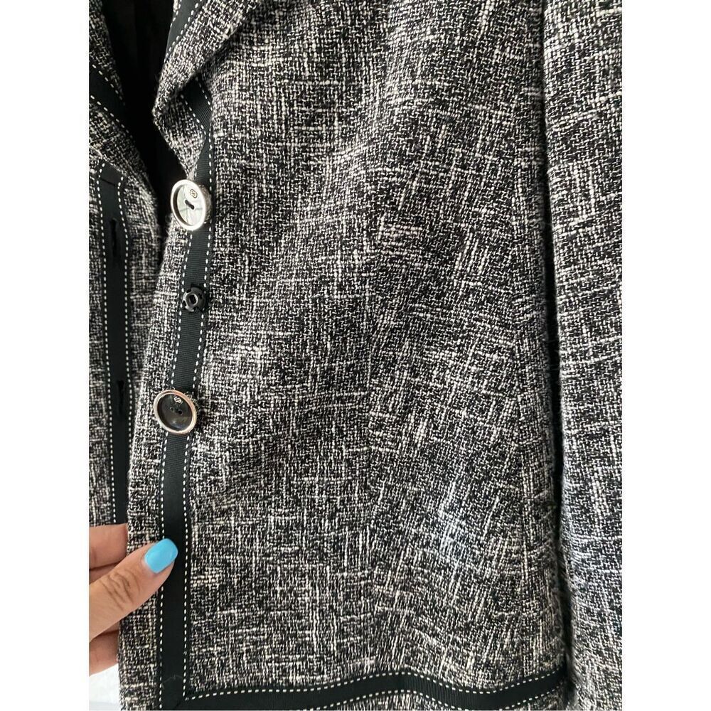 ESCADA Wool blend  Blazer Womens Shoulder Pads Tailored Jacket Office Classic si - Picture 9 of 11